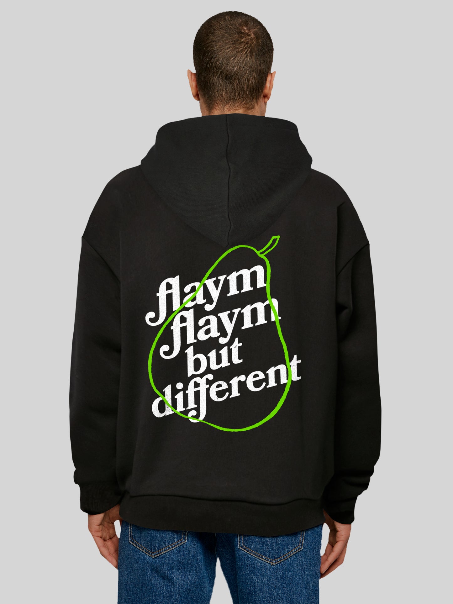 FLAYM Oversized Hoodie Schwarz (...but different)