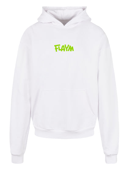 FLAYM Oversized Hoodie Weiss (Tigerkopf)