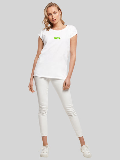 FLAYM T-Shirt Weiss Female Cut (Tigerkopf)
