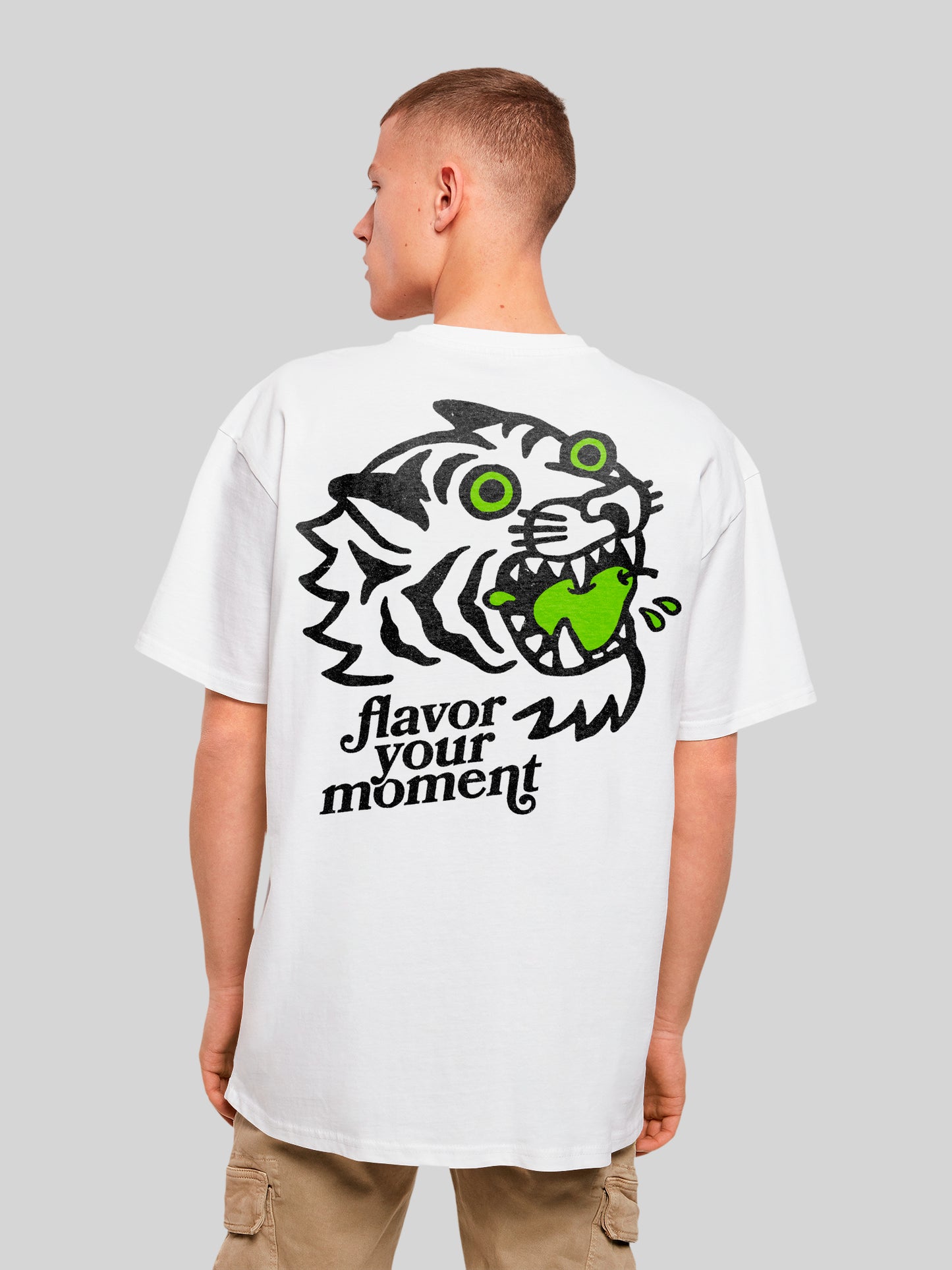 FLAYM T-Shirt Weiss (Tigerkopf)