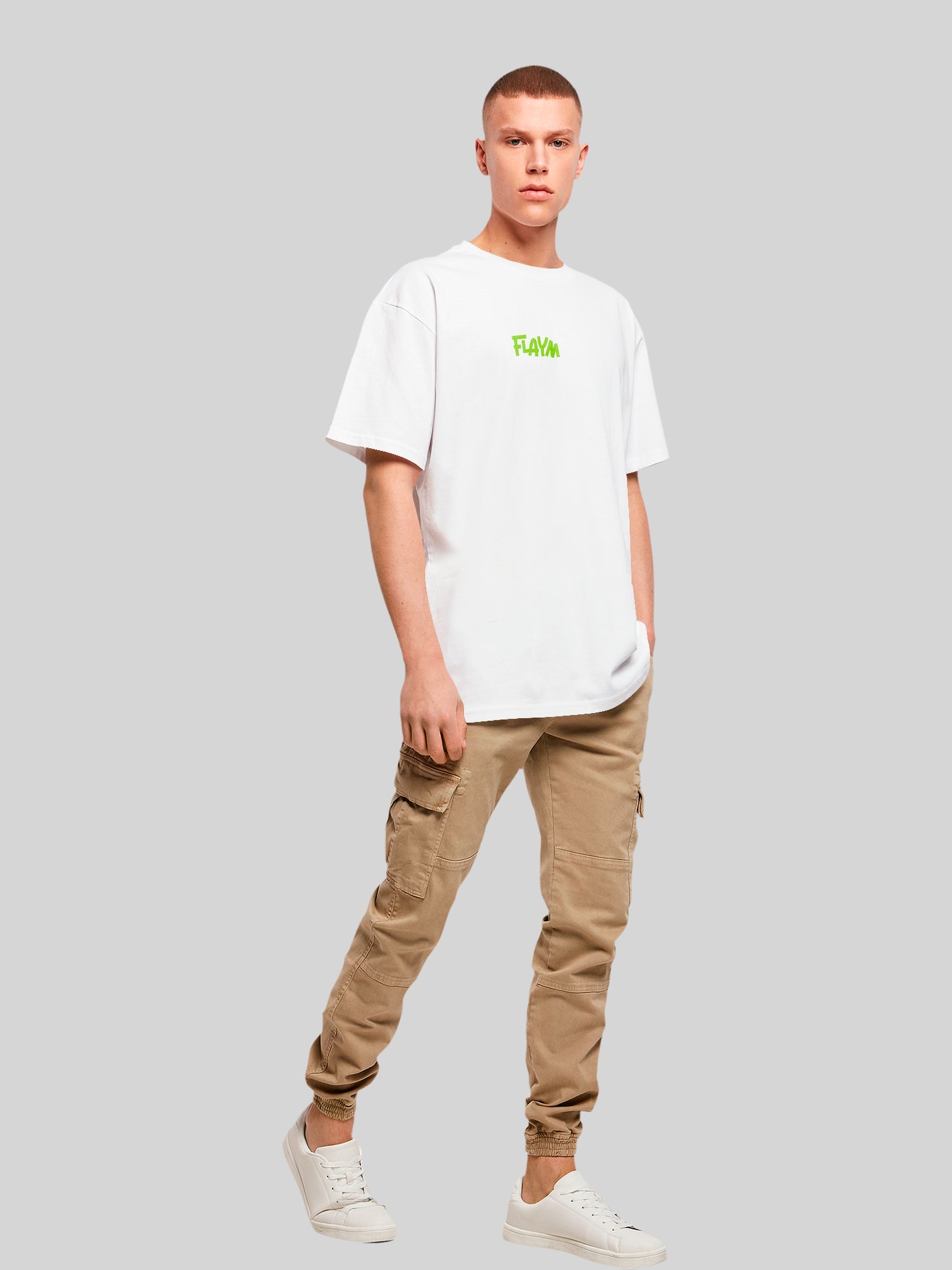 FLAYM T-Shirt Weiss (Tigerkopf)