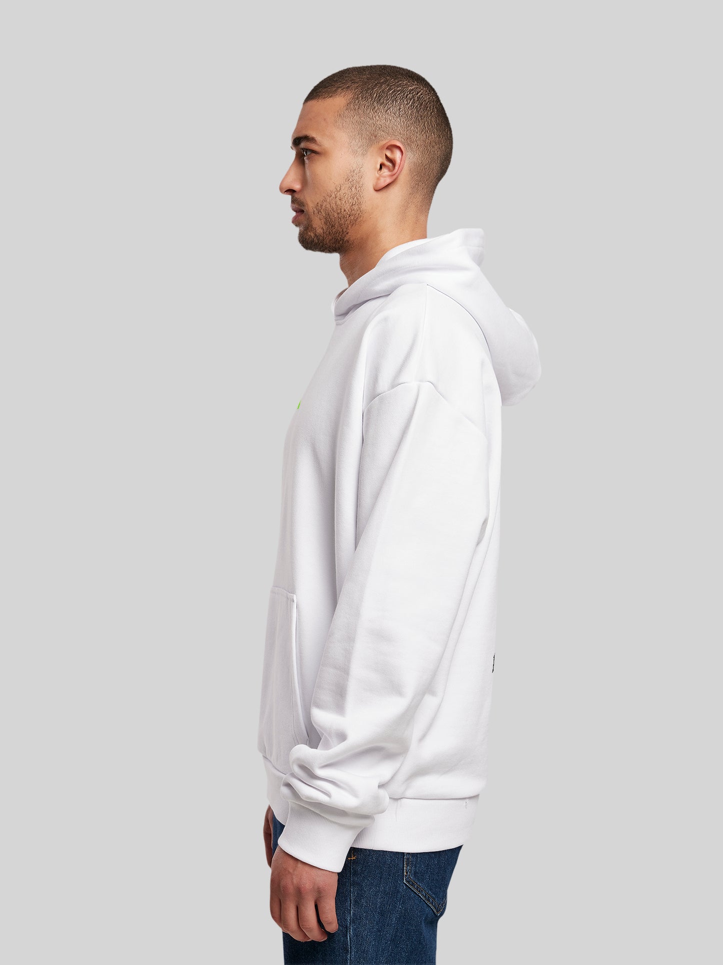 FLAYM Oversized Hoodie Weiss (Tigerkopf)