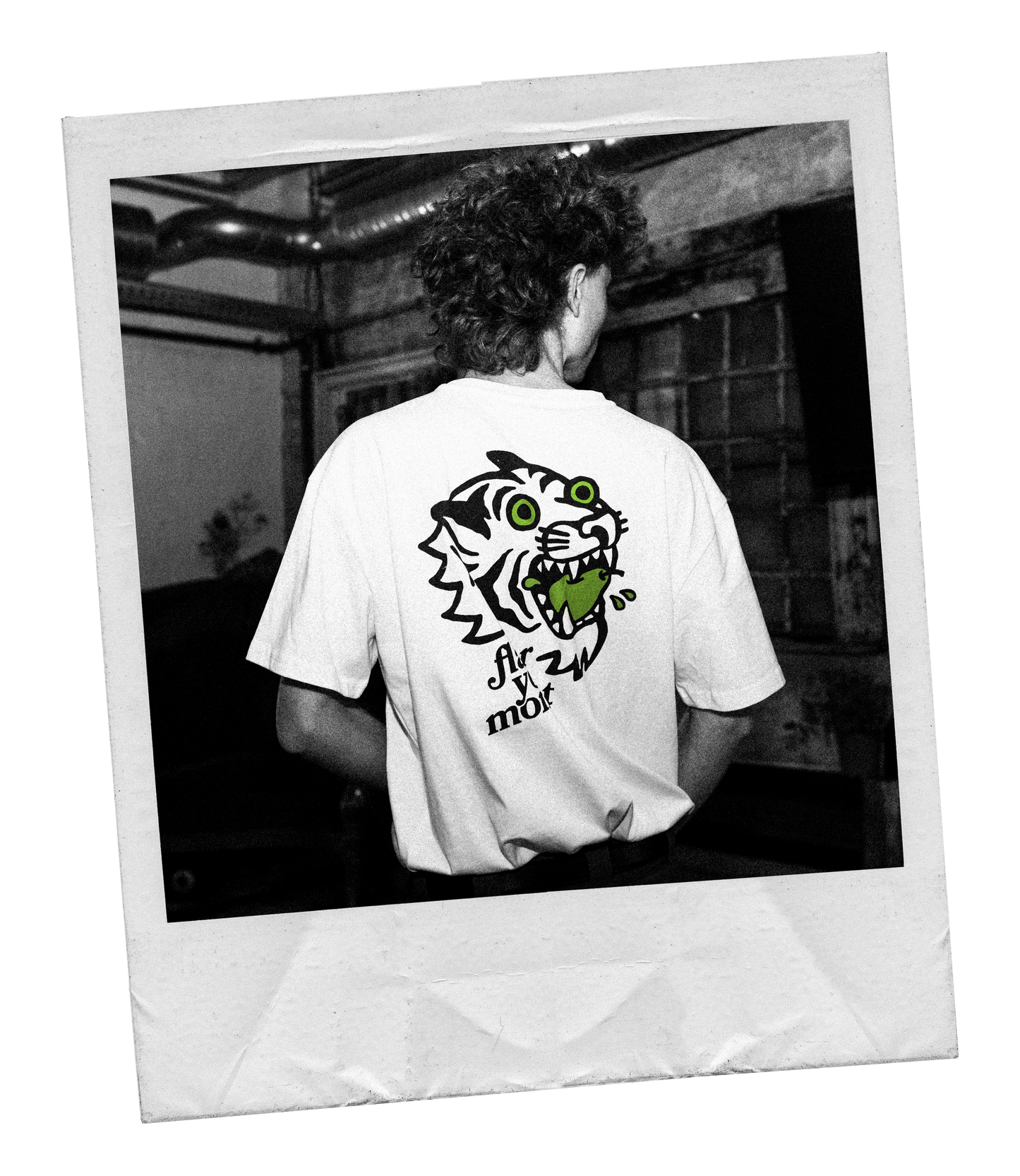 FLAYM T-Shirt Weiss (Tigerkopf)
