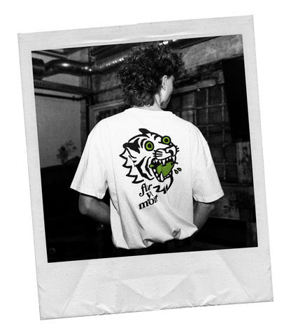 FLAYM T-Shirt Weiss (Tigerkopf)