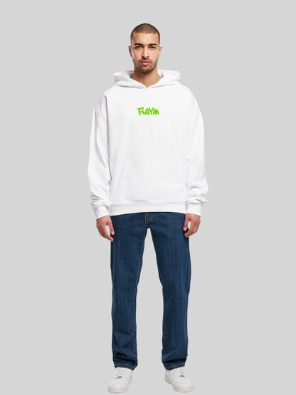 FLAYM Oversized Hoodie Weiss (Tigerkopf)